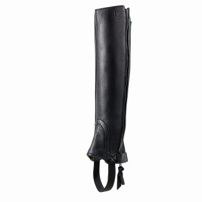 Men's Ariat Breeze Chap Half Chap English Riding Boots Black | GB4792KJT