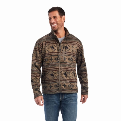 Men's Ariat Caldwell Full Zip Hoodies Multicolor | GB4952XOM