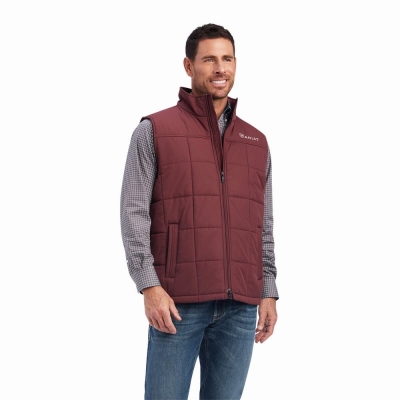 Men's Ariat Crius Insulated Jackets Red | GB7514CTF