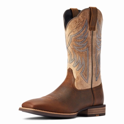 Men's Ariat Everlite Blazin Western Boots Brown | GB0589YDE