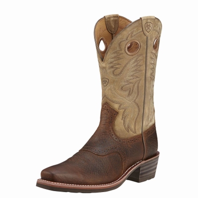 Men's Ariat Heritage Roughstock Western Boots Multicolor | GB0381TUV