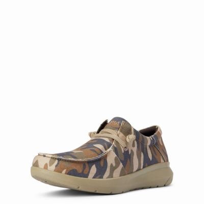 Men's Ariat Hilo Stretch Lace Sneakers Camo | GB4602IZQ