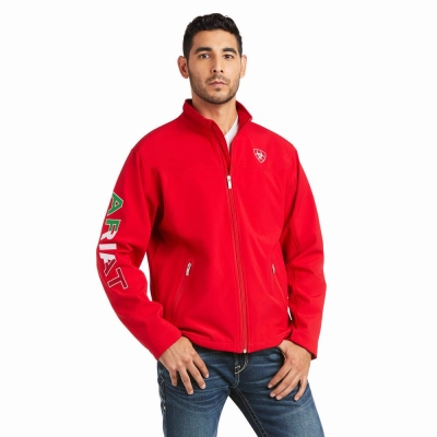 Men's Ariat New Team Softshell MEXICO English Riding Red | GB9534XIY