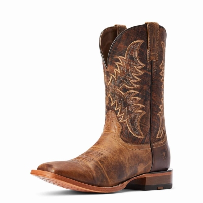 Men's Ariat Point Ryder Western Boots Brown | GB1370RGY