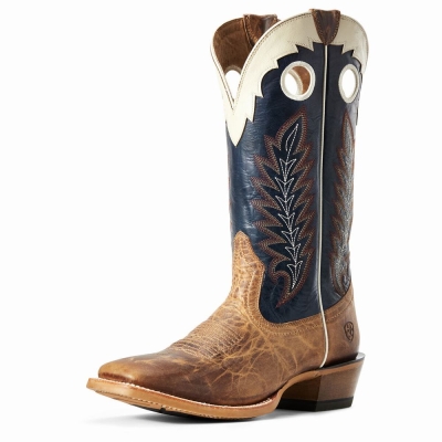 Men's Ariat Real Deal Western Boots Brown | GB2709LWC