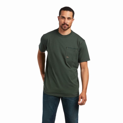 Men's Ariat Rebar Workman Short Sleeve Multicolor | GB2539VDU