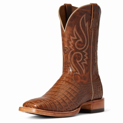 Men's Ariat Relentless Denton Western Boots Beige | GB5869WLU