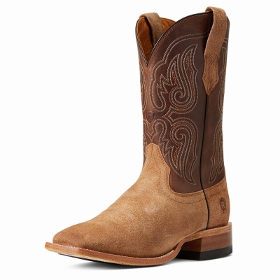 Men's Ariat Relentless Sic 'Em Western Boots Brown | GB6935QJD