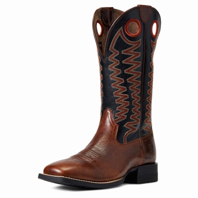 Men's Ariat Sidepass Western Boots Brown | GB5382INC