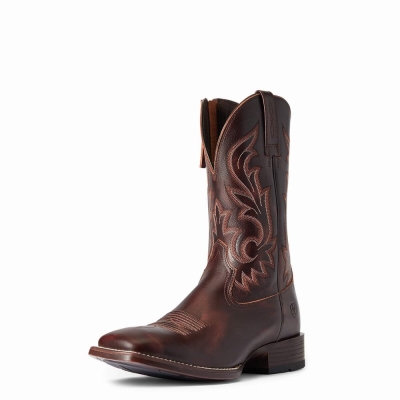 Men's Ariat Slim Zip Ultra Dress Boots Red Brown | GB4609QCN