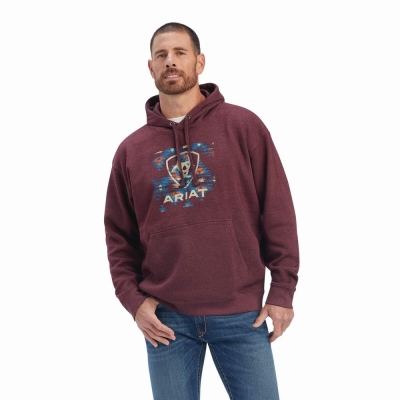 Men's Ariat Southwest Block Hoodies Multicolor | GB8740RNK