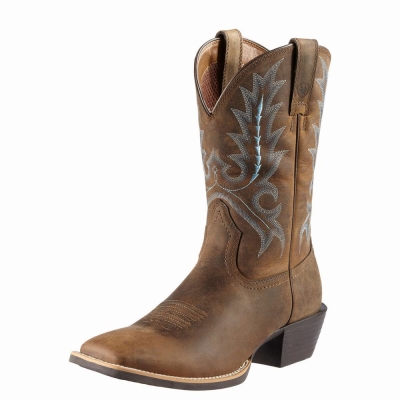 Men's Ariat Sport Outfitter Western Boots Brown | GB1532RHJ