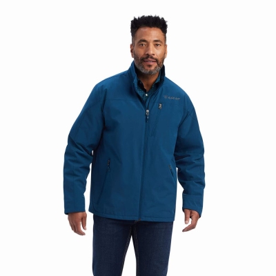 Men's Ariat Tek Flex Jackets Blue | GB2643TQM