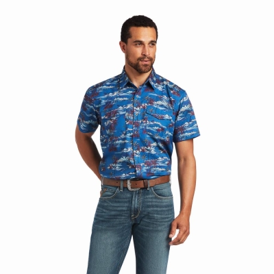 Men's Ariat VentTEK Fitted Shirts Multicolor | GB3951EHQ