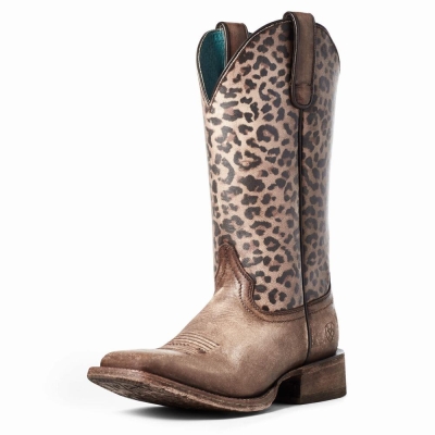 Women's Ariat Circuit Savanna Western Boots Brown | GB1690IUA