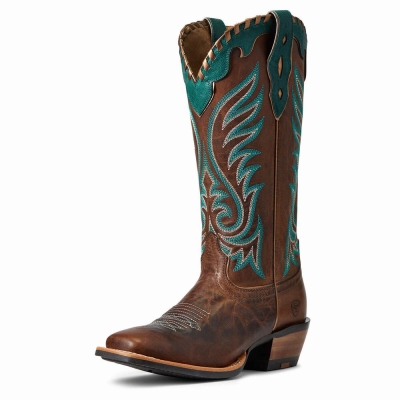 Women's Ariat Crossfire Picante Western Boots Brown | GB9823PFW