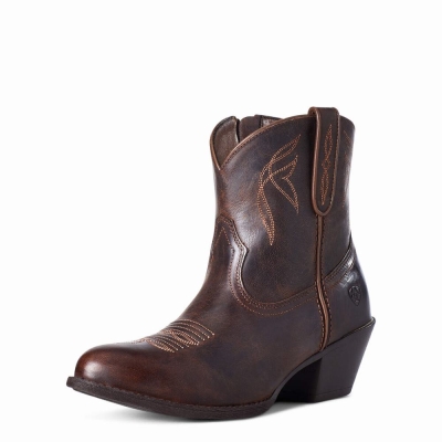 Women's Ariat Darlin Booties Brown | GB0925HKD