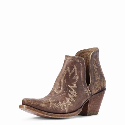 Women's Ariat Dixon Booties Brown | GB0493UKR