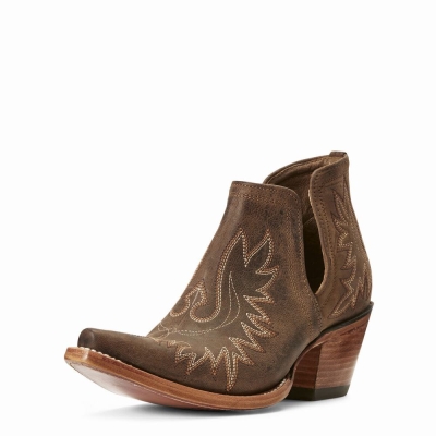 Women's Ariat Dixon Booties Brown | GB8360YZC