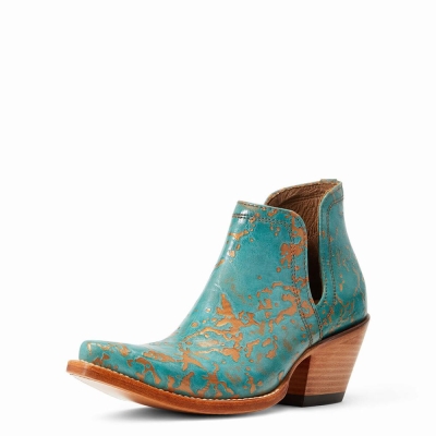 Women's Ariat Dixon Booties Turquoise | GB1238ZDV