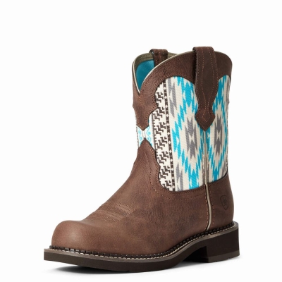 Women's Ariat Fatbaby Heritage Twill Western Boots Multicolor | GB2381XSJ