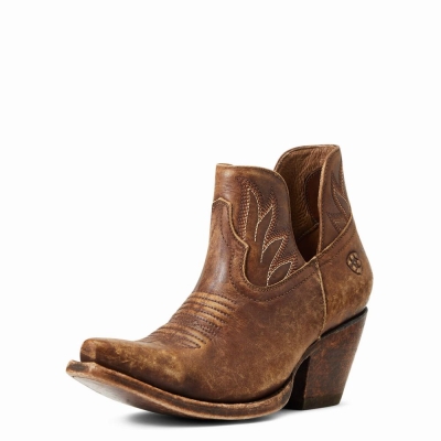 Women's Ariat Hazel Booties Brown | GB4678OYR