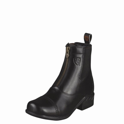 Women's Ariat Heritage RT Zip Paddock English Riding Boots Black | GB1705CTA