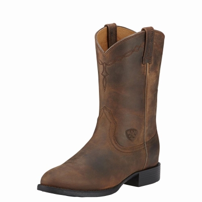 Women's Ariat Heritage Roper Western Boots Brown | GB5098ETA