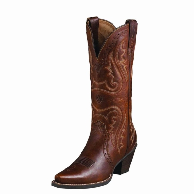 Women's Ariat Heritage X Toe Dress Boots Multicolor | GB7521LZC