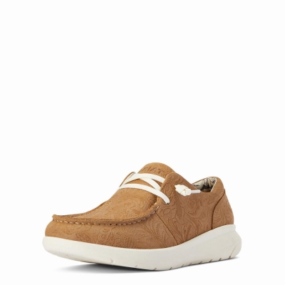 Women's Ariat Hilo Sneakers Brown | GB6451DRO