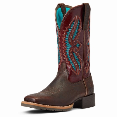 Women's Ariat Hybrid Rancher VentTek 360 Western Boots Brown | GB5462QHO