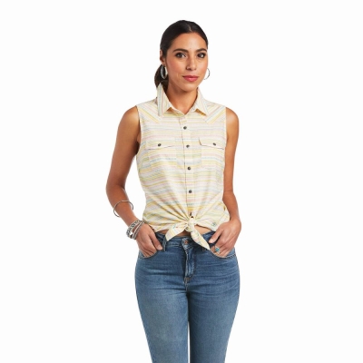 Women's Ariat Jasmine Tops Stripes | GB8015VDG