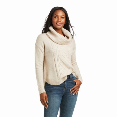 Women's Ariat Montara Sweaters Beige | GB2781PRB