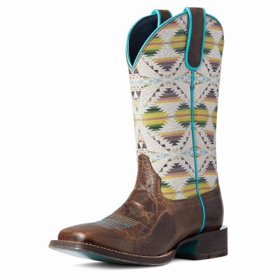 Women's Ariat Pendleton Circuit Savanna Western Boots Brown | GB5289AGQ