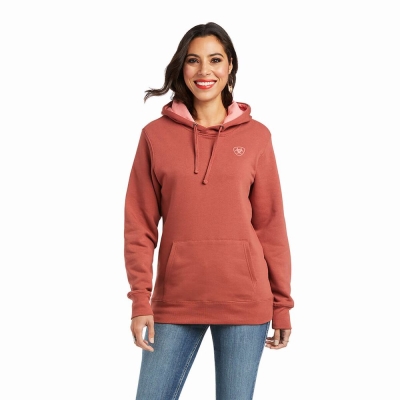 Women's Ariat REAL Arm Logo Hoodies Multicolor | GB3719IVY