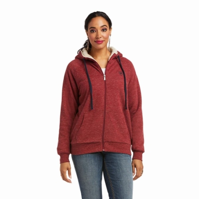 Women's Ariat REAL Sherpa Full Zip Hoodies Multicolor | GB9456IWE