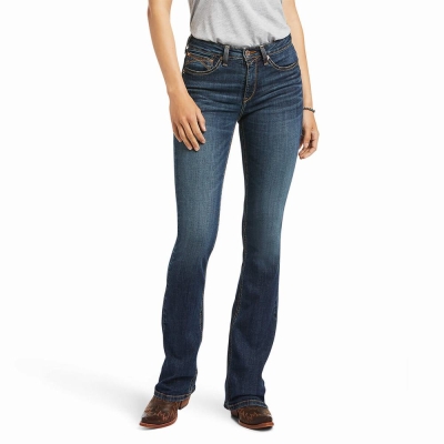 Women's Ariat R.E.A.L. High Rise Fernanda Cut Skinny Jeans Blue | GB3281HPF