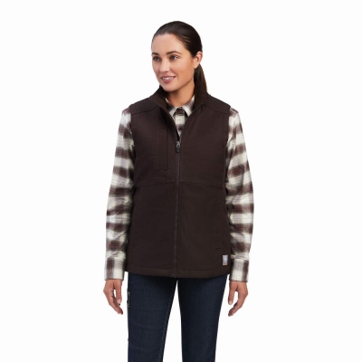 Women's Ariat Rebar DuraCanvas Insulated Vests Multicolor | GB2487ITU