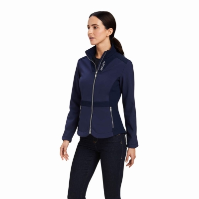 Women's Ariat Salient Jackets Navy | GB2314LJQ