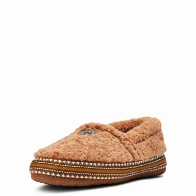 Women's Ariat Snuggle Slippers Brown | GB2591BAR