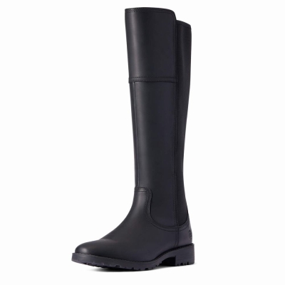 Women's Ariat Sutton II Waterproof Dress Boots Black | GB6328XRA