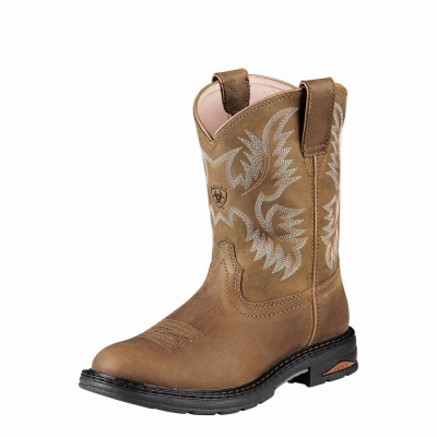 Women's Ariat Tracey Composite Toe Work Boots Brown | GB3517GRA