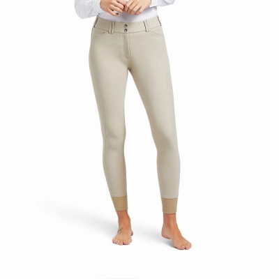 Women's Ariat Tri Factor Grip Pants Brown | GB0382GLQ