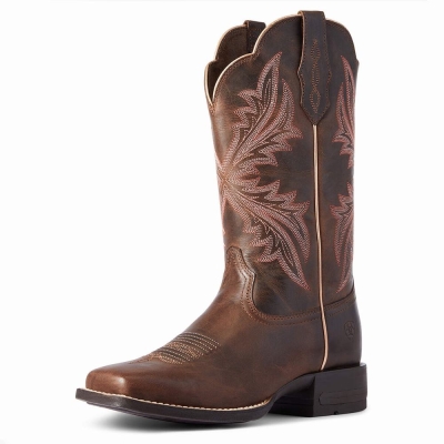 Women's Ariat West Bound Western Boots Brown | GB3670MWC