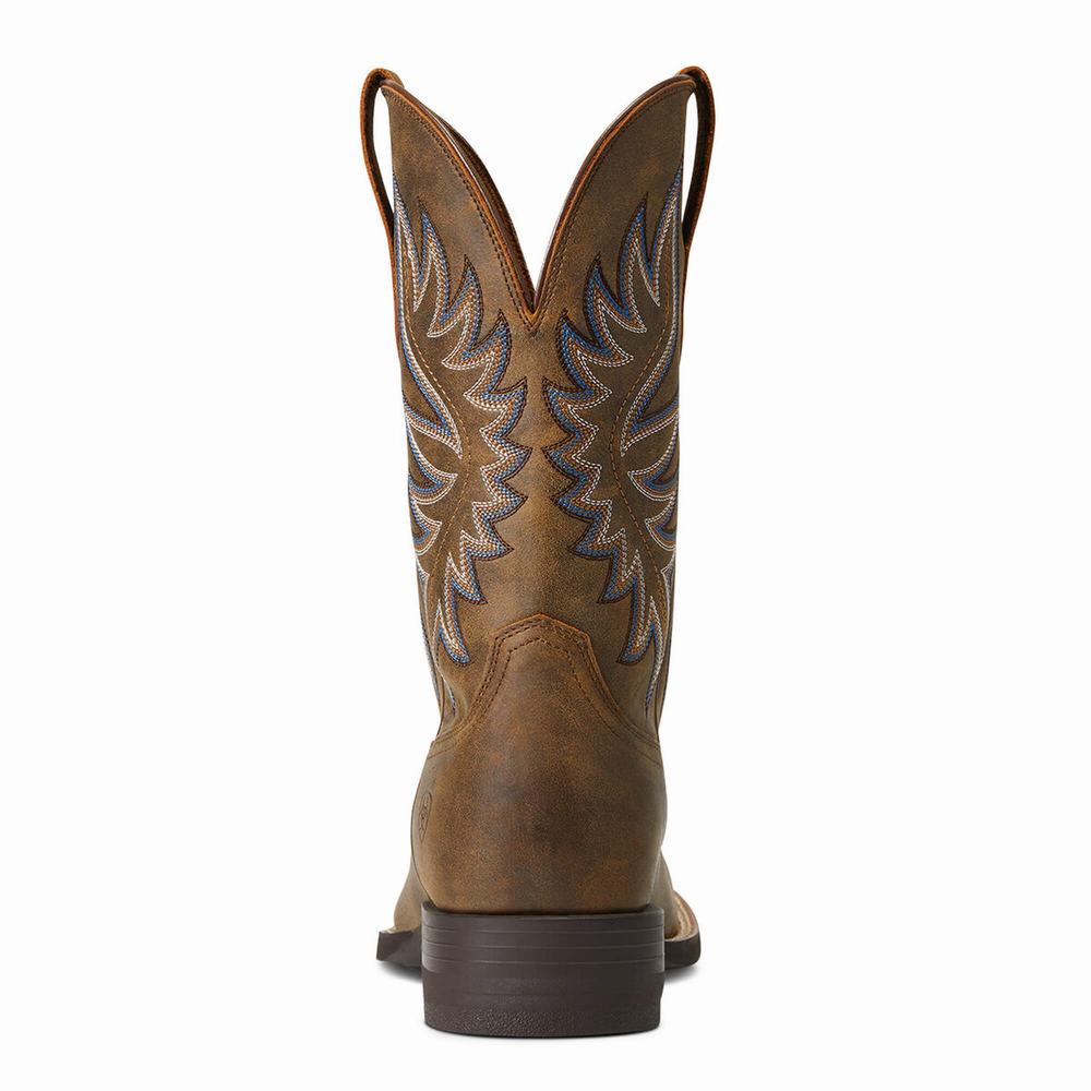 Men's Ariat Brander Western Boots Brown | GB1872ALU