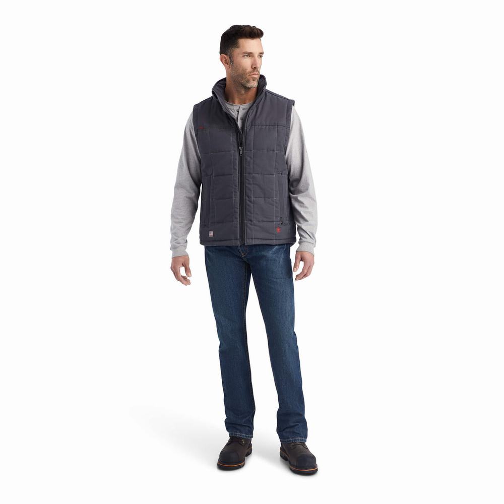 Men's Ariat FR Crius Insulated Jackets Grey | GB3975BSR