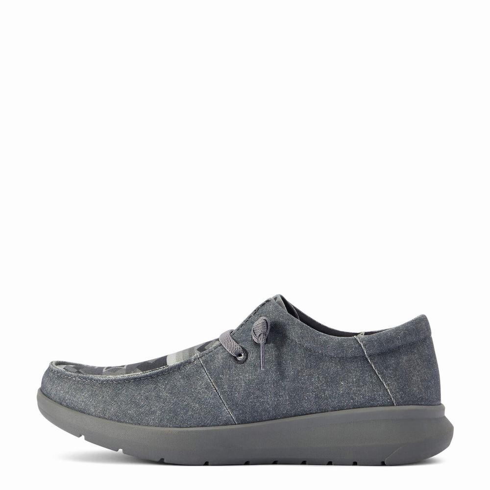 Men's Ariat Hilo Stretch Lace Sneakers Grey | GB2598BMC