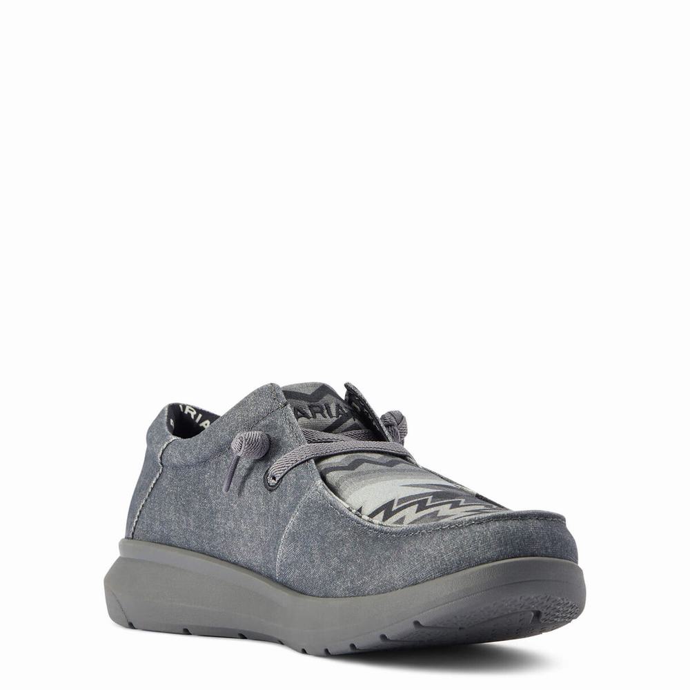 Men's Ariat Hilo Stretch Lace Sneakers Grey | GB2598BMC