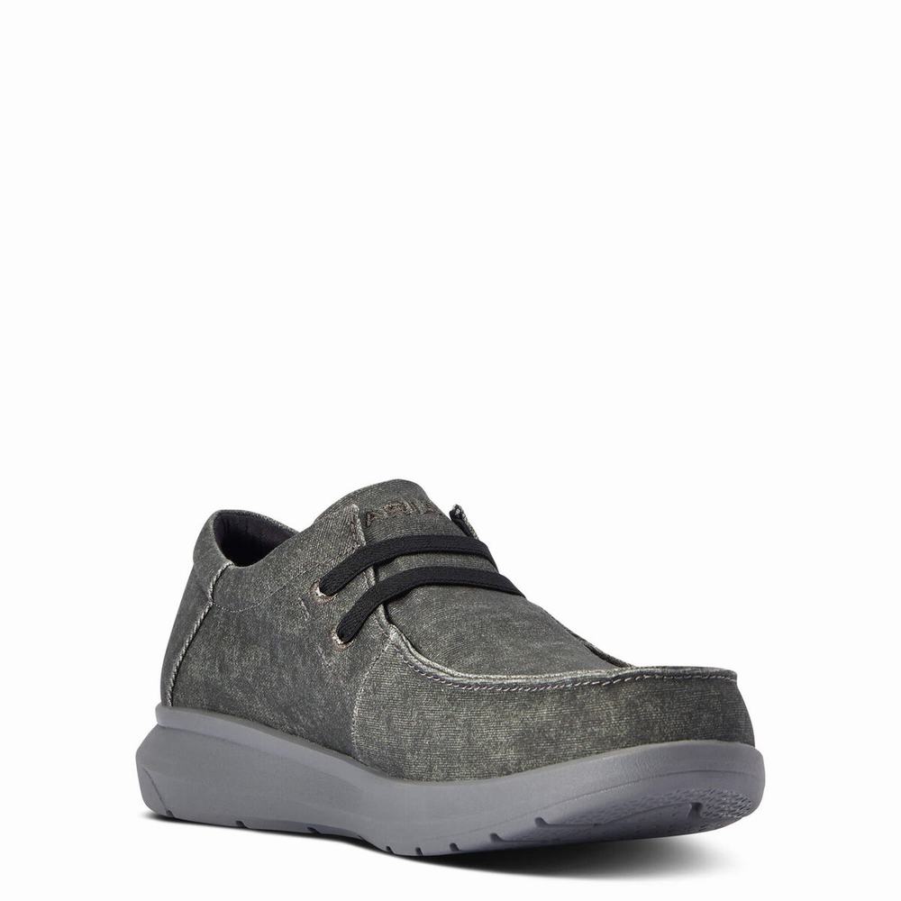 Men's Ariat Hilo Stretch Sneakers Grey | GB7602GZQ