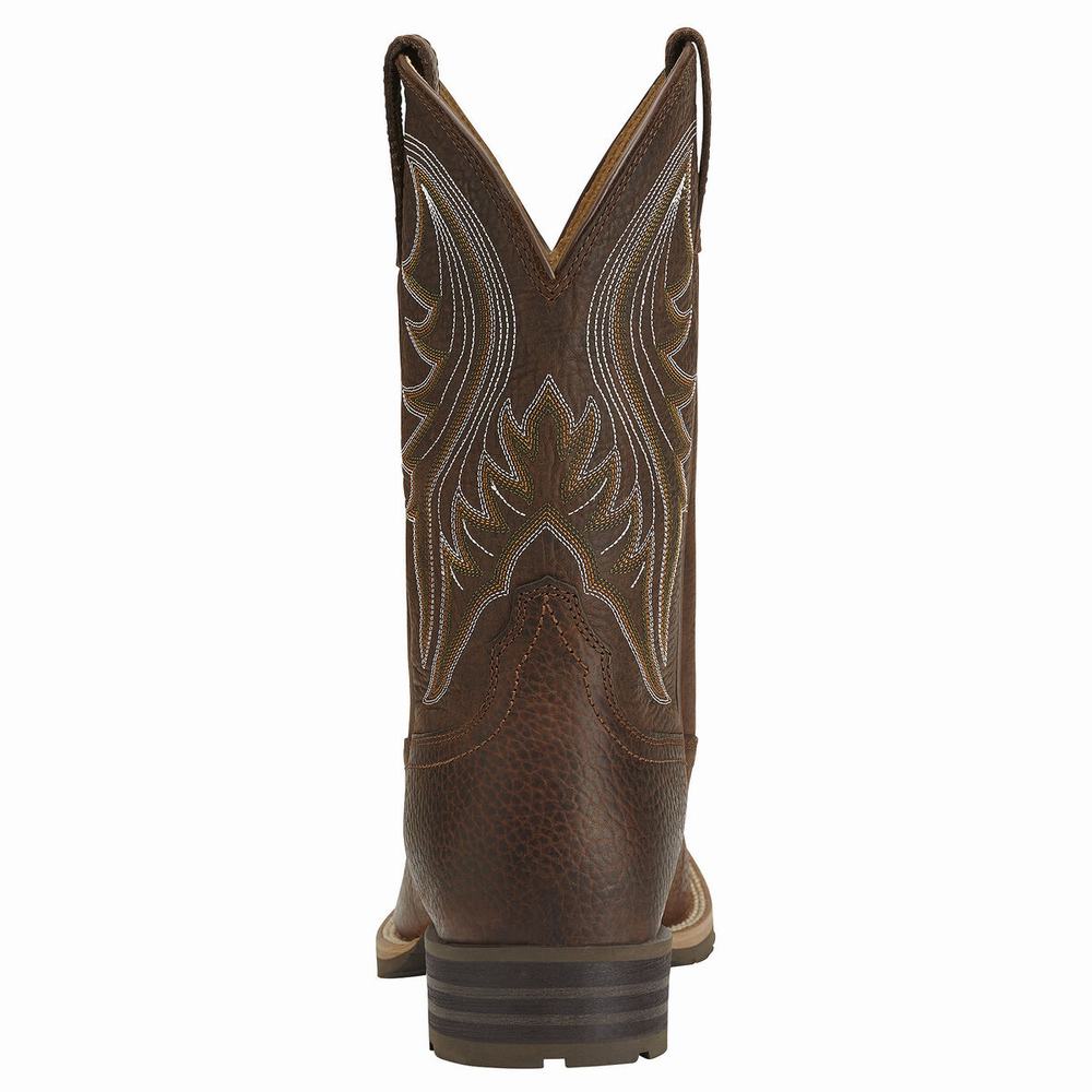 Men's Ariat Hybrid Rancher Western Boots Brown | GB3689ZVP